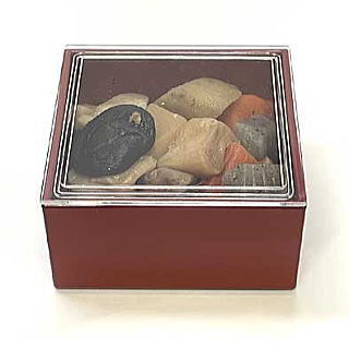 いろどり蓋(アクリル樹脂製蓋)角・小盛り付け例