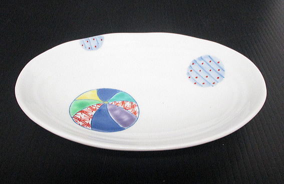 楕円皿 紙風船